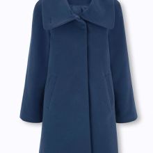 Wintermantel Wolle kurz Kurzmantel mit Stehkragen dunkel blau  Mantel  warm Wintermantel Wolle kurz Kurzmantel mit Stehkragen dunkel blau  Mantel  warm