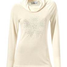 RICK CARDONA Damen Designer-Rollkragenshirt m. Strass Ecru RICK CARDONA Damen Designer-Rollkragenshirt m. Strass Ecru