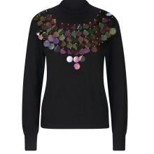 Damen Pullover mit Pailletten, schwarz Damen Pullover mit Pailletten, schwarz