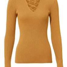 Strickpullover Damen Strick Rippenstrick  gelb Herbst Winter Langarm Pullover Strickpullover Damen Strick Rippenstrick  gelb Herbst Winter Langarm Pullover