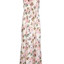 Damen Kleid lang Maxikleid  Sommerkleid Strandkleid ärmellos Offwhite-Bunt Damen Kleid lang Maxikleid  Sommerkleid Strandkleid ärmellos Offwhite-Bunt