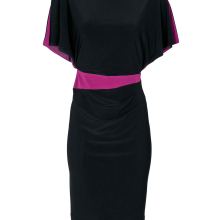 Damen Kleid Etuikleid Jerseykleid Cocktailkleid schwarz-fuchsia Business Kleid Damen Kleid Etuikleid Jerseykleid Cocktailkleid schwarz-fuchsia Business Kleid