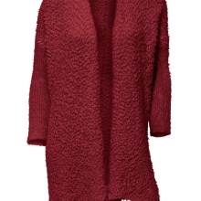 Long Strickjacke Damen Strickmantel Cardigan lang dunkelrot Long Strickjacke Damen Strickmantel Cardigan lang dunkelrot