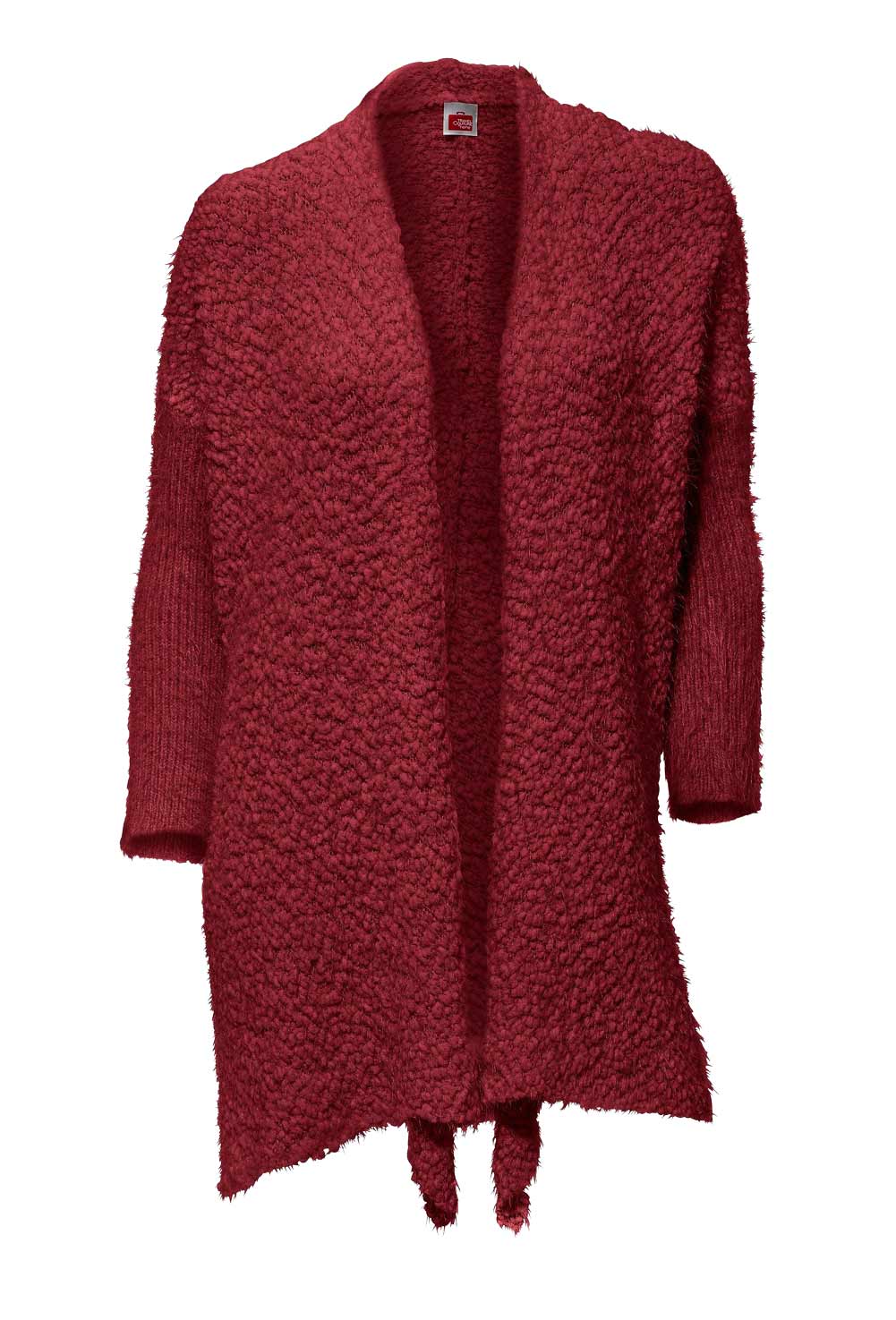 Long Strickjacke Damen Strickmantel Cardigan lang dunkelrot Long Strickjacke Damen Strickmantel Cardigan lang dunkelrot
