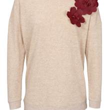 HEINE Damen Designer-Shirt m. Blüte Sand HEINE Damen Designer-Shirt m. Blüte Sand