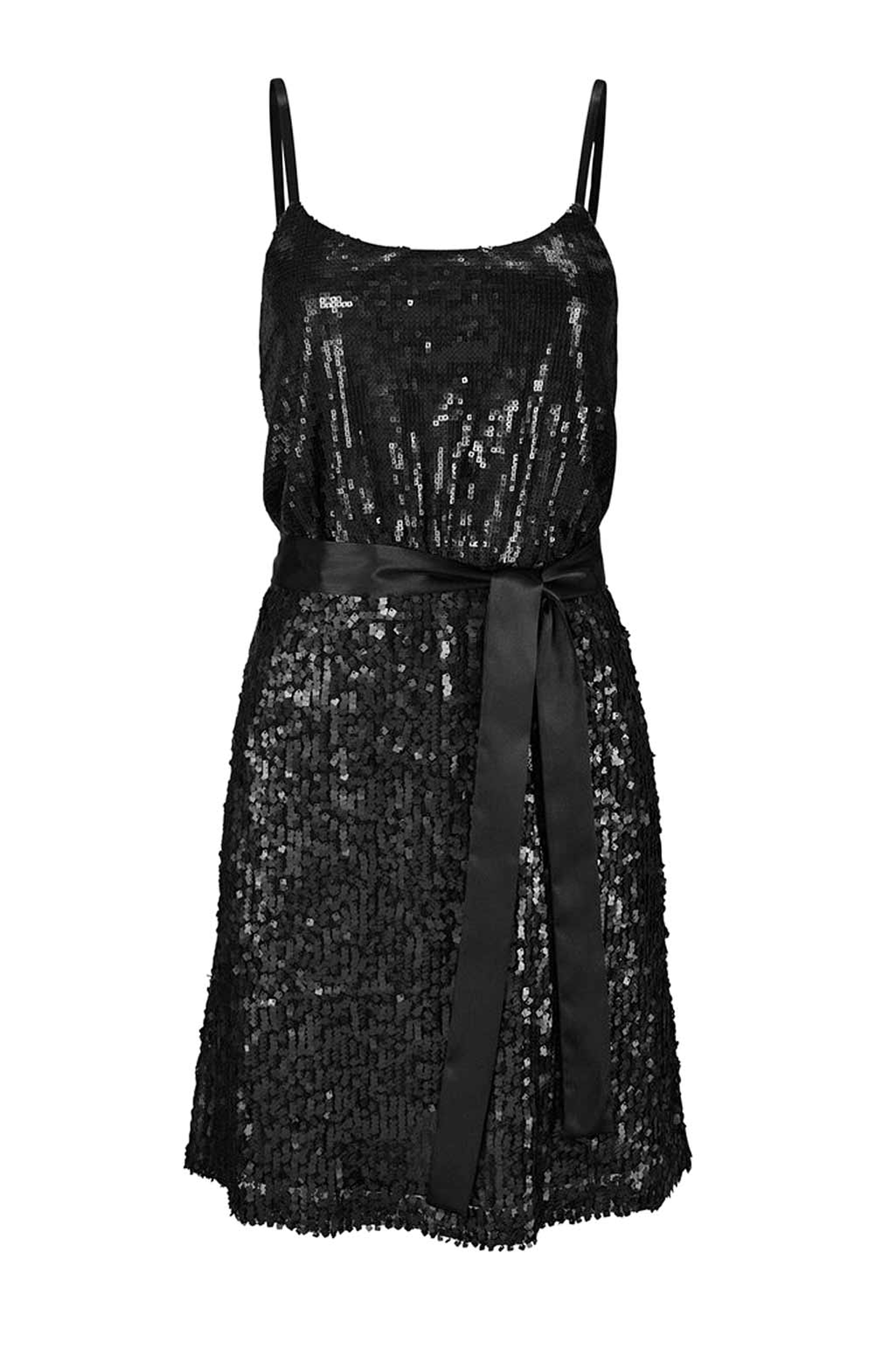 Damen Minikleid sexy Partykleid Cocktailkleid schwarz Pailletten Gürtel Damen Minikleid sexy Partykleid Cocktailkleid schwarz Pailletten Gürtel