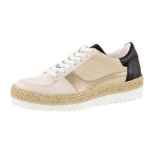 HEINE Damen Sneaker 40 Freizeitschuh, beige-nude-schwarz HEINE Damen Sneaker 40 Freizeitschuh, beige-nude-schwarz
