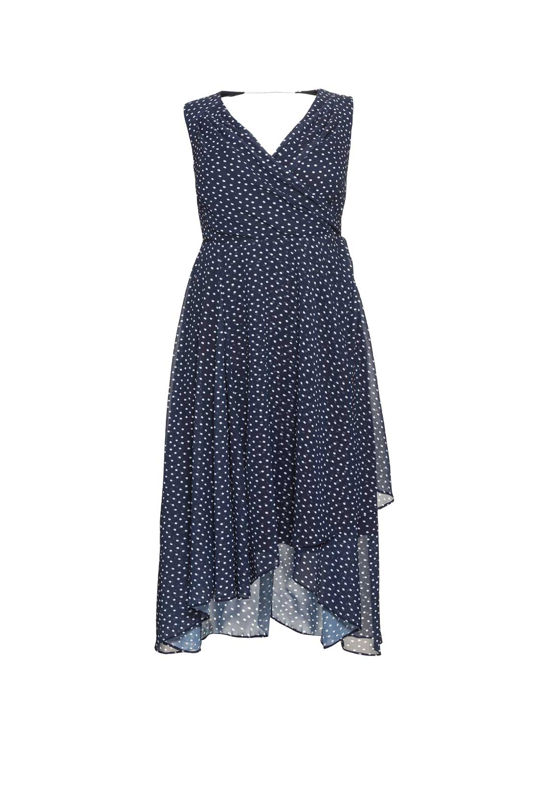 Chiffon-Druckkleid, marine-ecru Chiffon-Druckkleid, marine-ecru