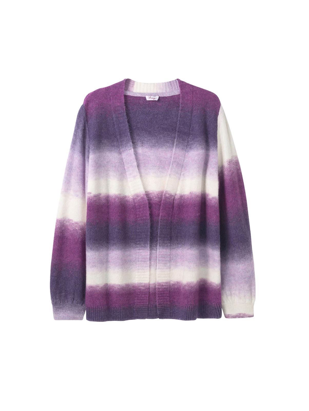 Strickjacke m. Farbverlauf in Batik-Optik, lavendel Strickjacke m. Farbverlauf in Batik-Optik, lavendel