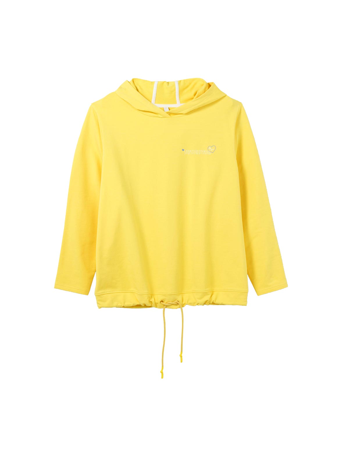 Kapuzensweatshirt mit Statementdruck, gelb Kapuzensweatshirt mit Statementdruck, gelb
