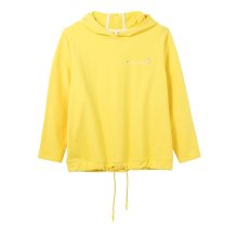 Kapuzensweatshirt mit Statementdruck, gelb Kapuzensweatshirt mit Statementdruck, gelb