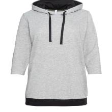 Kapuzen-Sweatshirt, steingrau-schwarz Kapuzen-Sweatshirt, steingrau-schwarz