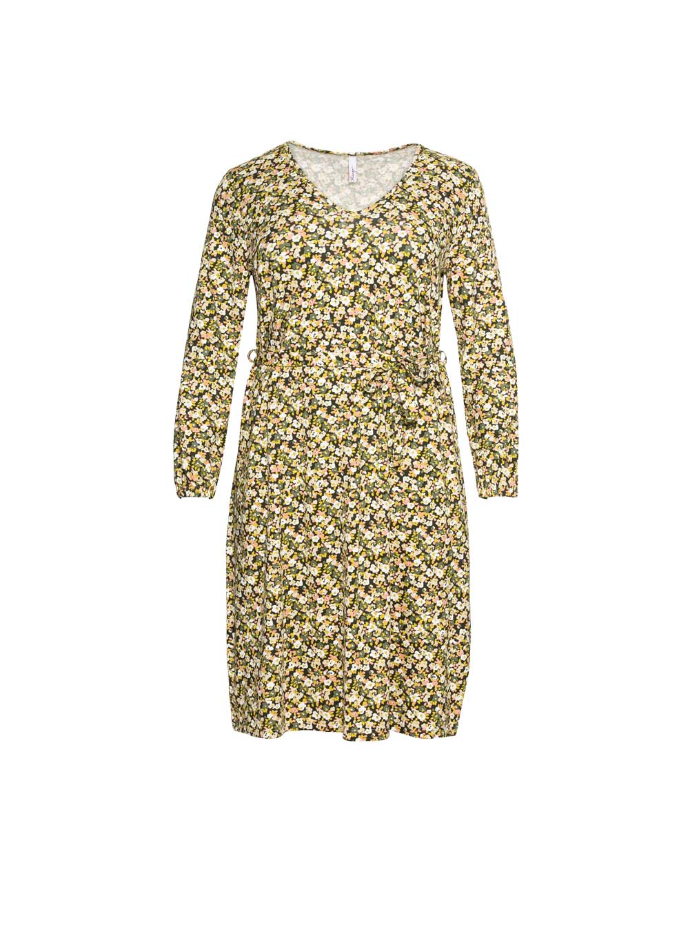 Jersey-Midi-Druckkleid, dunkeloliv-bunt Jersey-Midi-Druckkleid, dunkeloliv-bunt