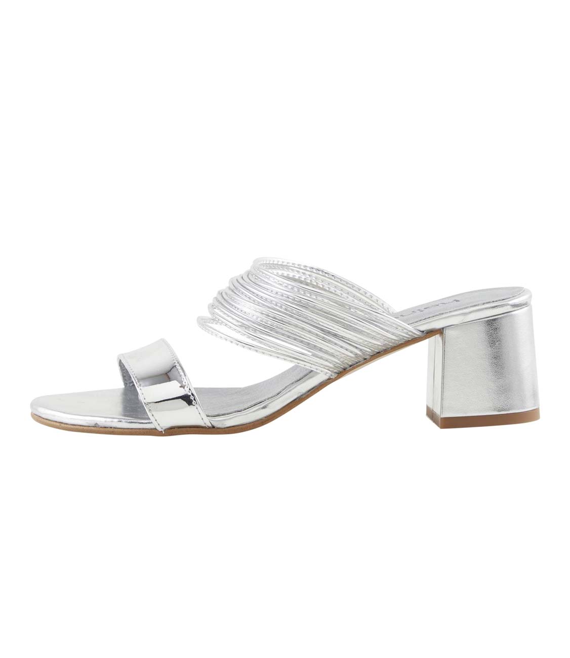 HEINE Damen Designer-Pantolette Silberfarben HEINE Damen Designer-Pantolette Silberfarben