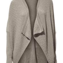 Cardigan Strick Jacke beige Longstrickjacke offen Cardigan Strick Jacke beige Longstrickjacke offen