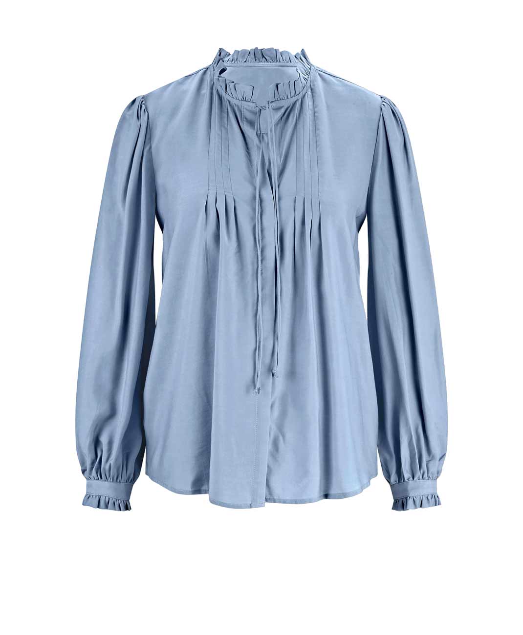 Damen Tunika Bluse mit Seide blau Damen Tunika Bluse mit Seide blau