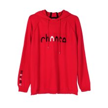 Kapuzenpullover mit Wordingprint, mohnrot Kapuzenpullover mit Wordingprint, mohnrot