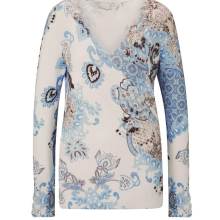 Designer-Paisley-Dessin-Pullover, himmelblau-ecru Designer-Paisley-Dessin-Pullover, himmelblau-ecru