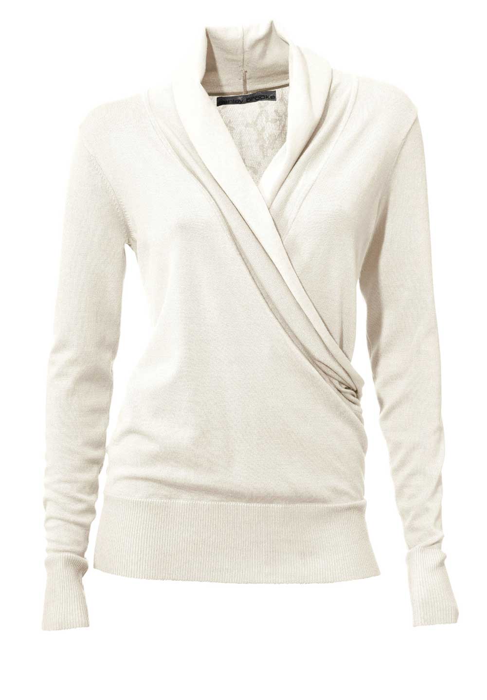 Damen Pullover 40 Strickpullover Feinstrick Pullover Wickeloptik Creme Pulli Damen Pullover 40 Strickpullover Feinstrick Pullover Wickeloptik Creme Pulli