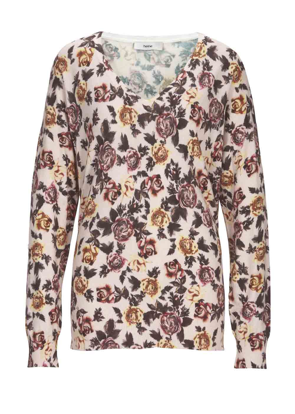 Heine Damen Pullover Strickpullover Herbst rosé-bunt Heine Damen Pullover Strickpullover Herbst rosé-bunt