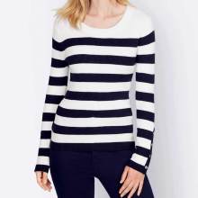 Damen Pullover Strickpullover Pulli gestreift Marine Frühling  marine weiß Damen Pullover Strickpullover Pulli gestreift Marine Frühling  marine weiß