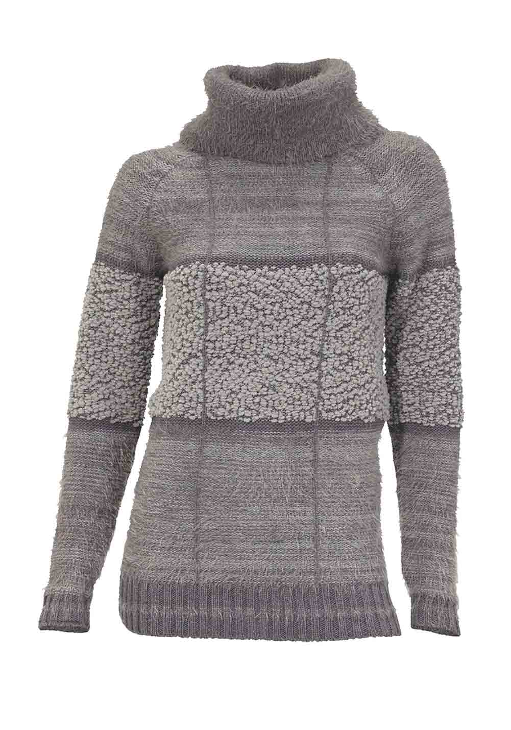 Damen Rollkragen Pullover grau Damen Rollkragen Pullover grau
