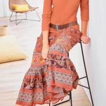 Damen Paisley-Druckrock, terra-bunt Damen Paisley-Druckrock, terra-bunt