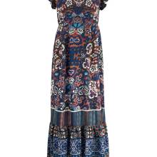 Damen Kleid Maxikleid lang Freizeitkleid Sommerkleid dunkelblau halbarm 40 Damen Kleid Maxikleid lang Freizeitkleid Sommerkleid dunkelblau halbarm 40