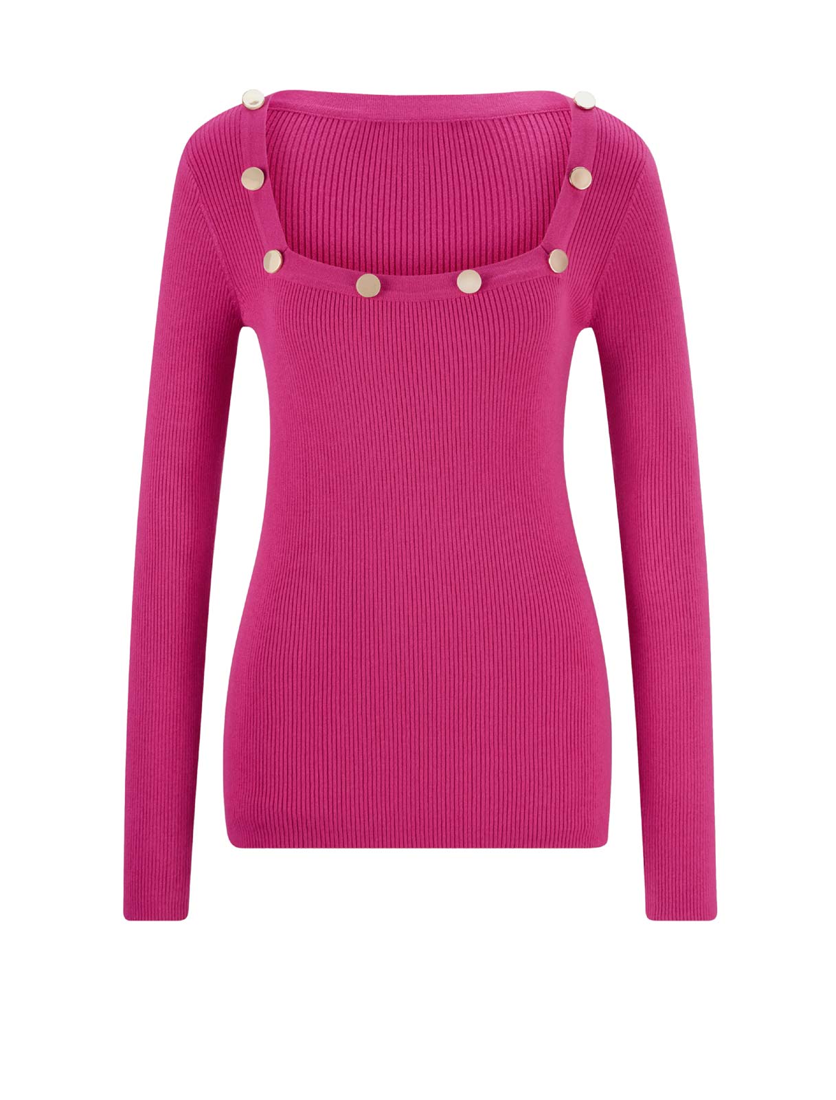 Designer-Carree-Rippenstrickpullover, pink Designer-Carree-Rippenstrickpullover, pink