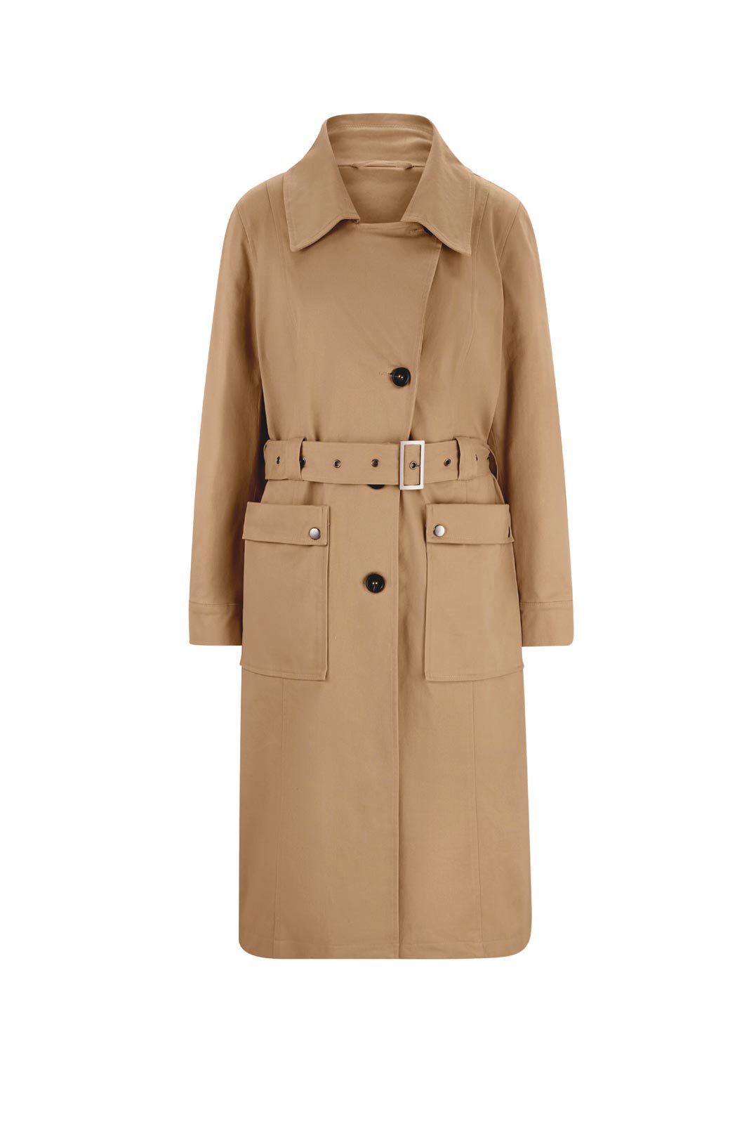 Damen Mantel Trenchcoat mit Gürtel Baumwolle camel Damen Mantel Trenchcoat mit Gürtel Baumwolle camel