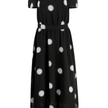 Damen Kleid Sommerkleid Chiffonkleid Urlaub Freizeitkleid mit Punkten Damen Kleid Sommerkleid Chiffonkleid Urlaub Freizeitkleid mit Punkten