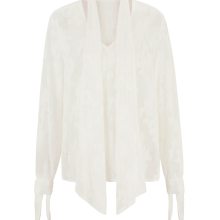 Damen Schluppenbluse, ecru-gemustert Damen Schluppenbluse, ecru-gemustert