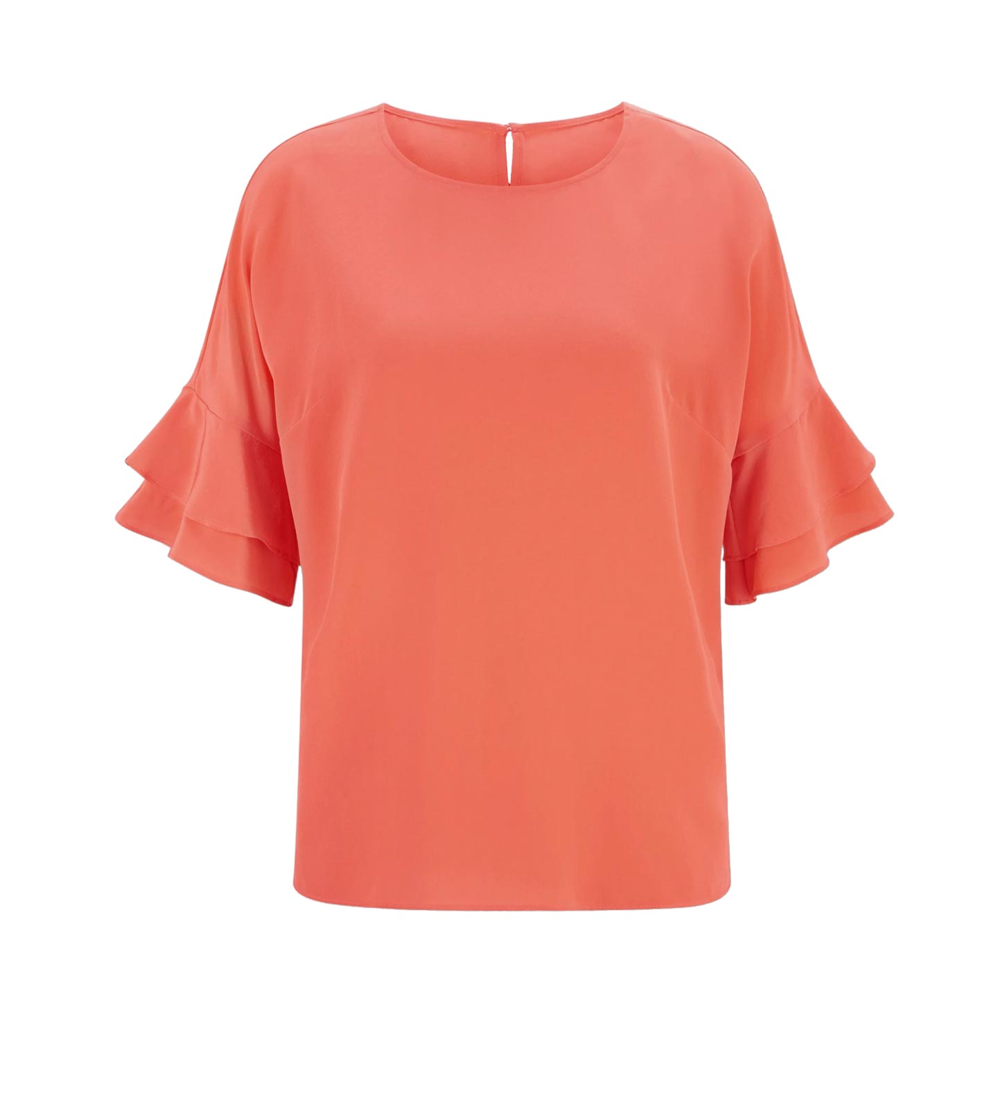 Damen Seidenbluse, koralle Damen Seidenbluse, koralle