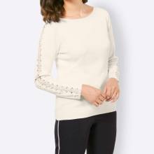 Strickpullover ecru von Création L Strickpullover ecru von Création L