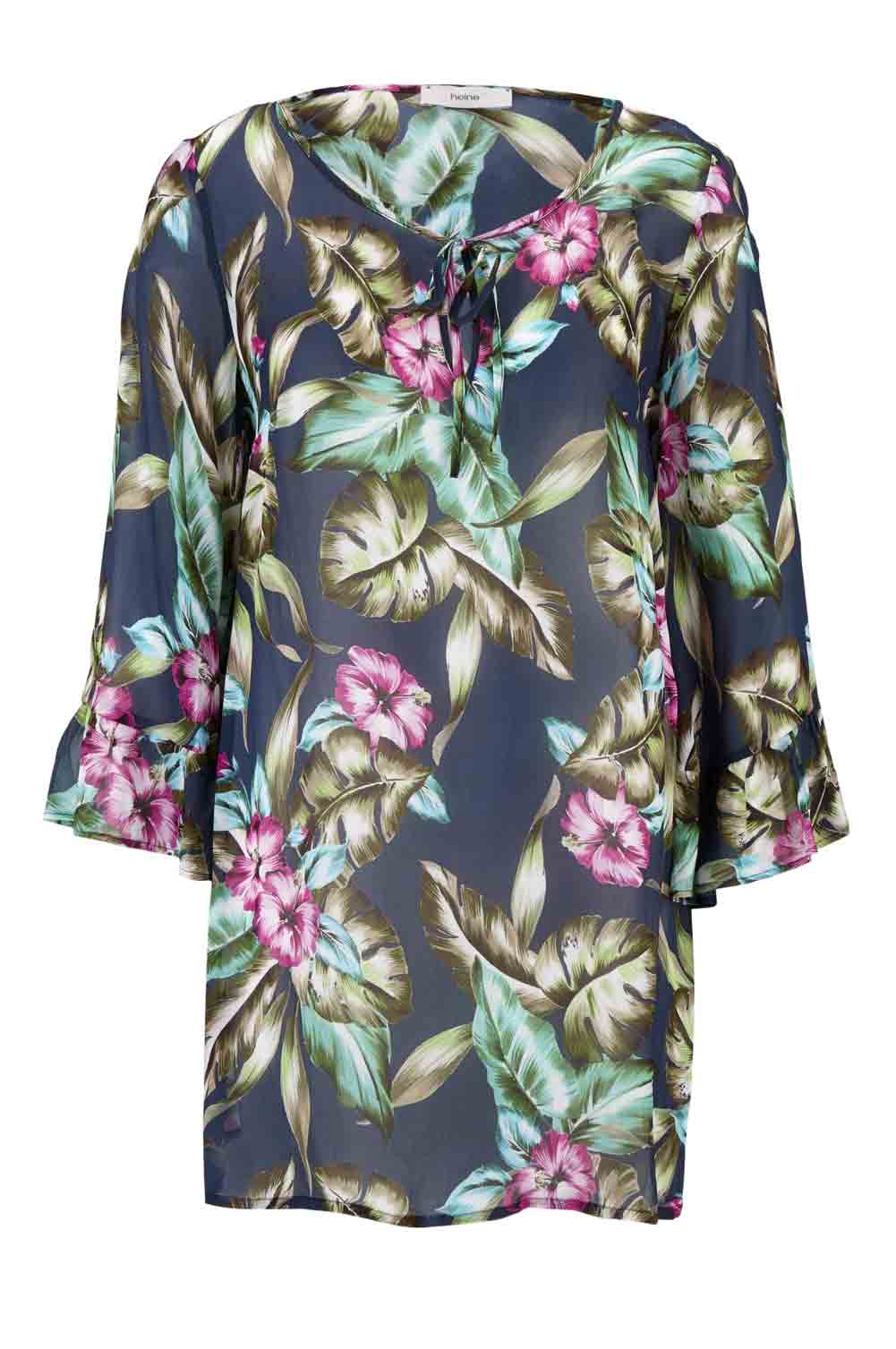 Heine Damen Bluse blau-bunt Heine Damen Bluse blau-bunt