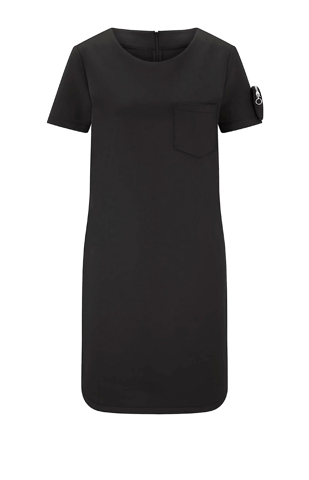 Damen Kleid Jerseykleid Etuikleid Minikleid Stickerei und Tasche schwarz Damen Kleid Jerseykleid Etuikleid Minikleid Stickerei und Tasche schwarz