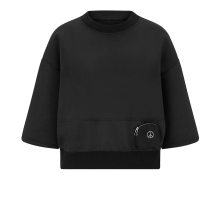 Damen Pullover Pulli Frühling Freizeit Jersey 3/4 Ärmel mit Tasche, schwarz Damen Pullover Pulli Frühling Freizeit Jersey 3/4 Ärmel mit Tasche, schwarz