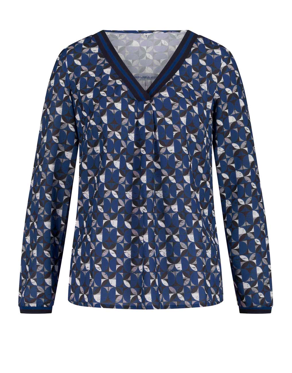 Bluse von Witt Weiden blau gemustert Bluse von Witt Weiden blau gemustert