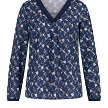 Bluse von Witt Weiden blau gemustert Bluse von Witt Weiden blau gemustert