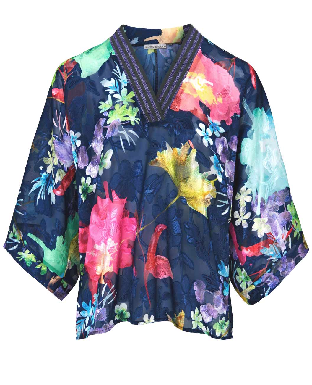 Damen Bluse Tunika Oberteil Sommer Freizeit Frühling Kimono 3/4 Ärmel bunt Damen Bluse Tunika Oberteil Sommer Freizeit Frühling Kimono 3/4 Ärmel bunt