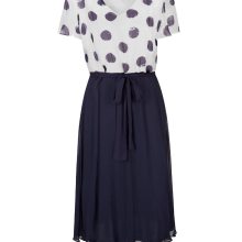 Damen Kleid Chiffonkleid Minikleid halbarm Blau Knielang 48 Punkte Damen Kleid Chiffonkleid Minikleid halbarm Blau Knielang 48 Punkte