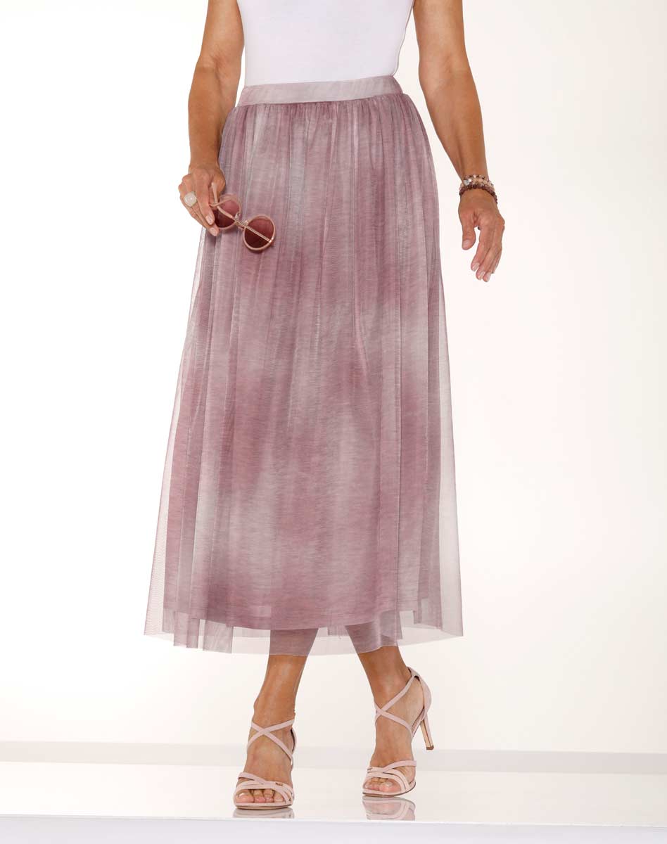 Maxirock 44 Rock Midirock 22 Kurzgröße Tüllrock braun gemustert Maxirock 44 Rock Midirock 22 Kurzgröße Tüllrock braun gemustert