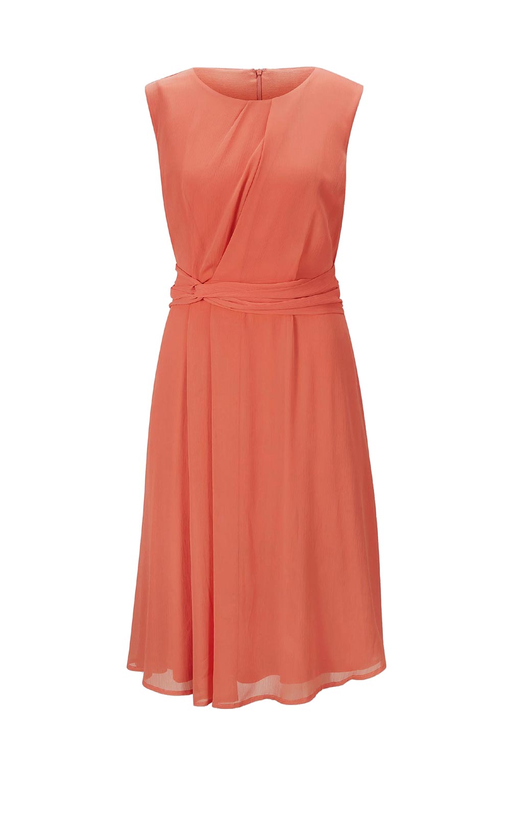 Damen Kleid 48 Abendkleid kurz Cocktailkleid Chiffon ärmellos Frühling papaya Damen Kleid 48 Abendkleid kurz Cocktailkleid Chiffon ärmellos Frühling papaya
