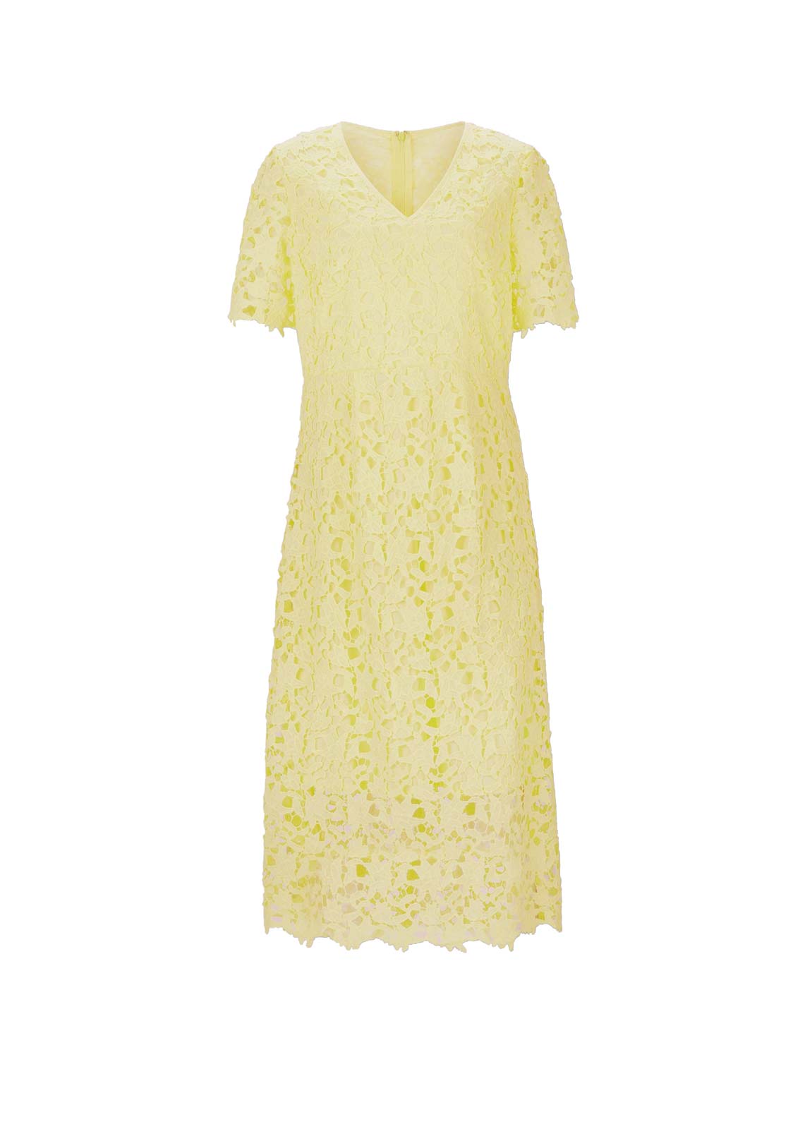 Damen Kleid Cocktailkleid Midi Sommer gelb mit Spitze Spitzenkleid, zitrone Damen Kleid Cocktailkleid Midi Sommer gelb mit Spitze Spitzenkleid, zitrone