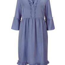 Damen Kleid Minikleid  mit Rüschen  Rüschenkleid Sommer Frühling blau Damen Kleid Minikleid  mit Rüschen  Rüschenkleid Sommer Frühling blau