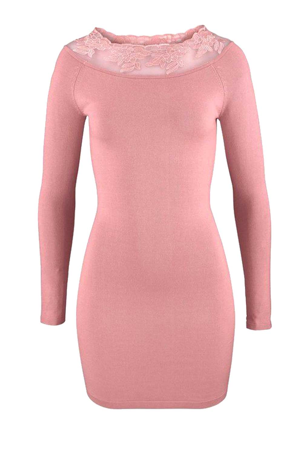 Kleid Strick Pulloverkleid rosa Kleid Strick Pulloverkleid rosa