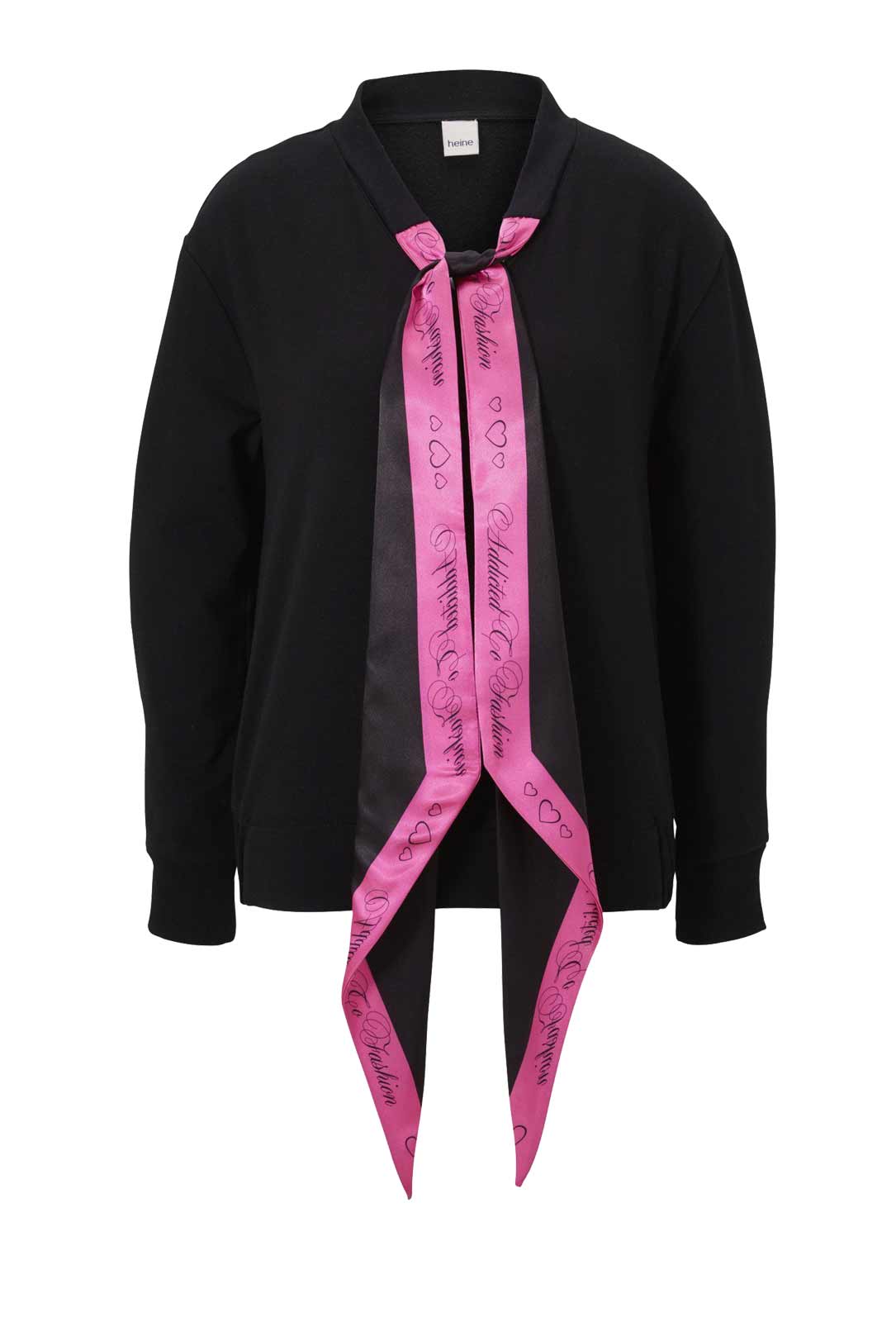 Damen Sweatshirt von Heine schwarz-pink Damen Sweatshirt von Heine schwarz-pink