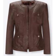 Damen Lammnappalederjacke, schoko Damen Lammnappalederjacke, schoko