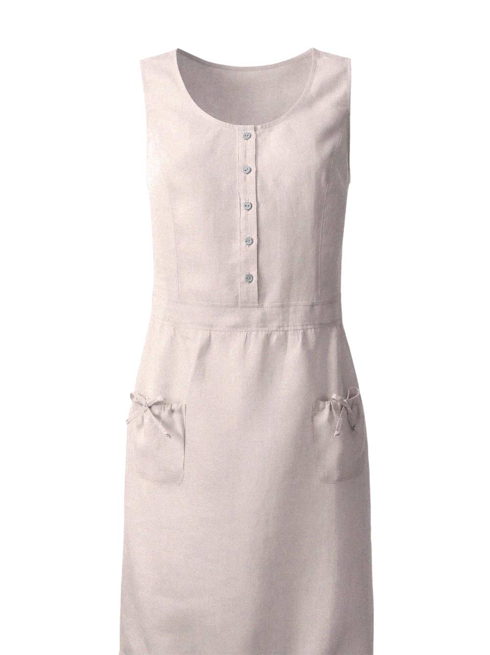 Leinenkleid Sommerkleid Leinen Minikleid ärmellos  sesam Collection L Leinenkleid Sommerkleid Leinen Minikleid ärmellos  sesam Collection L