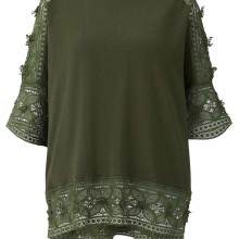 Strickpullover Damen Strick Freizeit oliv Herbst Winter Langarm Pullover Strickpullover Damen Strick Freizeit oliv Herbst Winter Langarm Pullover